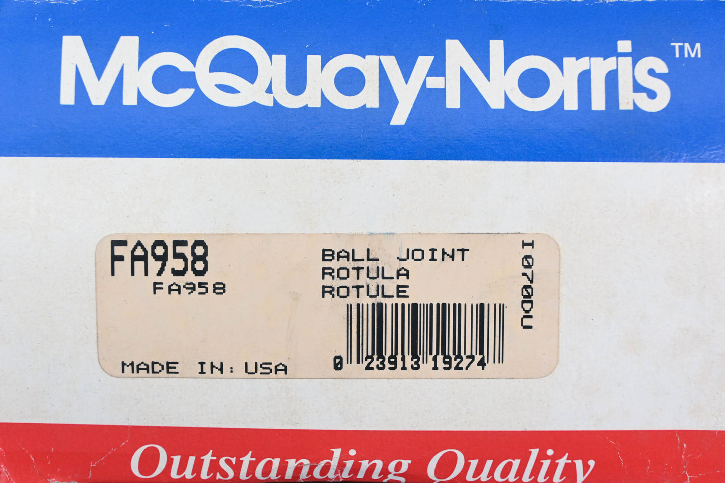 McQuay-Norris FA958 Ball Joint Kit NOS