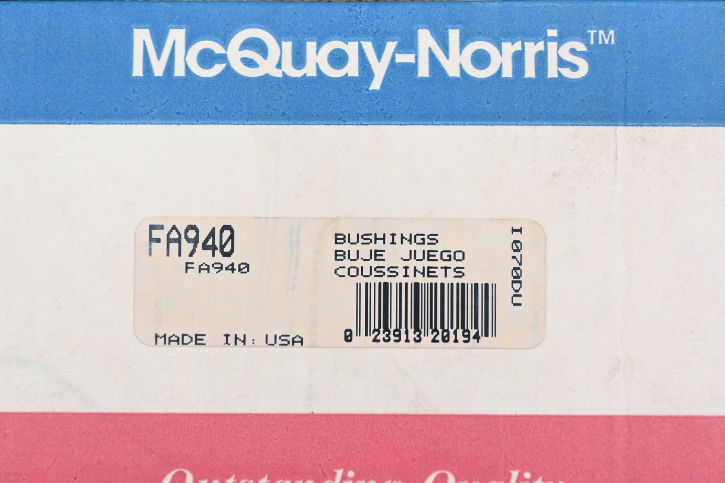 McQuay-Norris FA940 Bushing Kit NOS