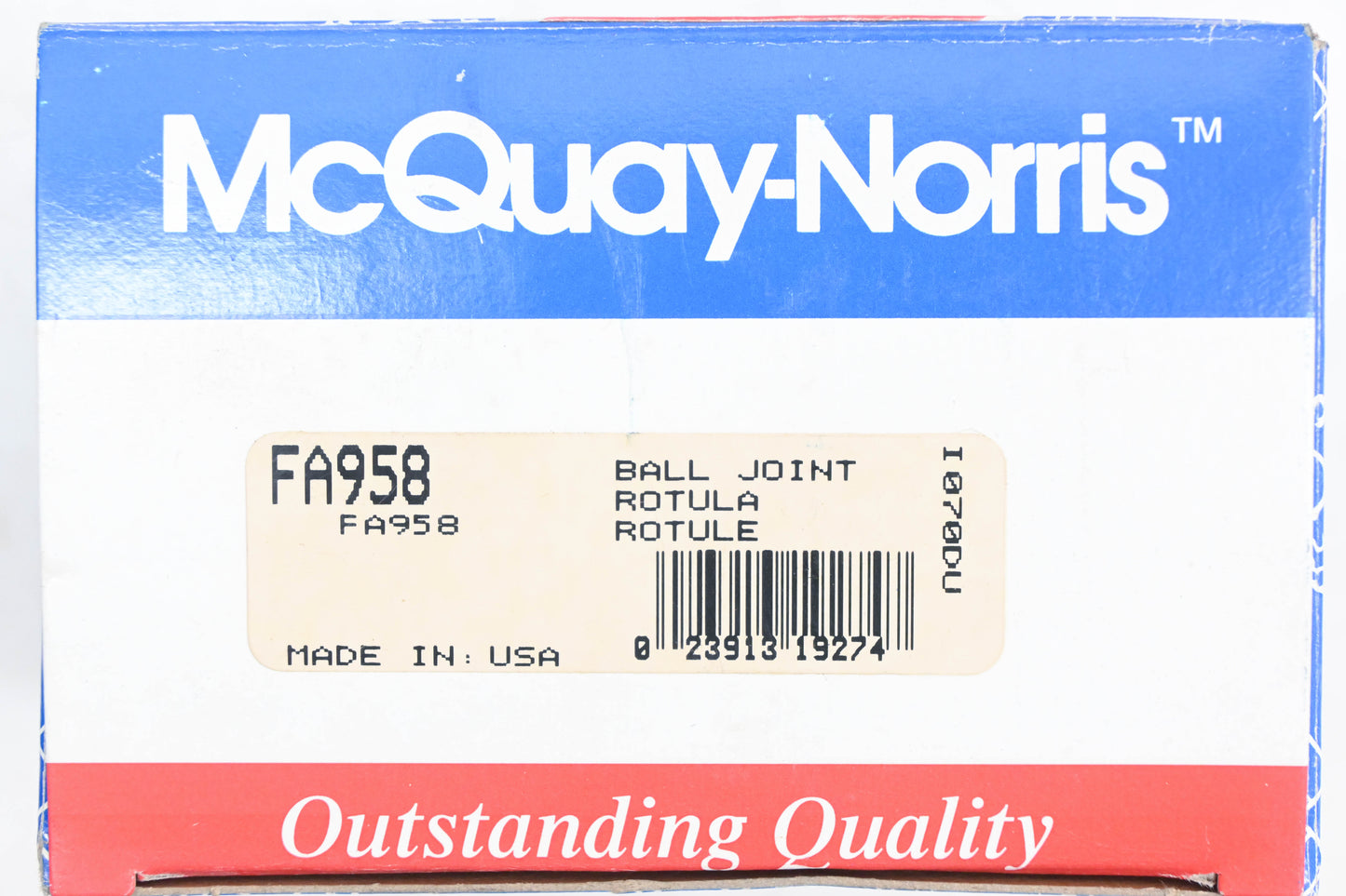 McQuay-Norris FA958 Ball Joint Kit NOS