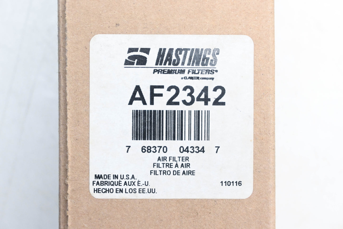 Hastings AF2342 Air Filter NOS