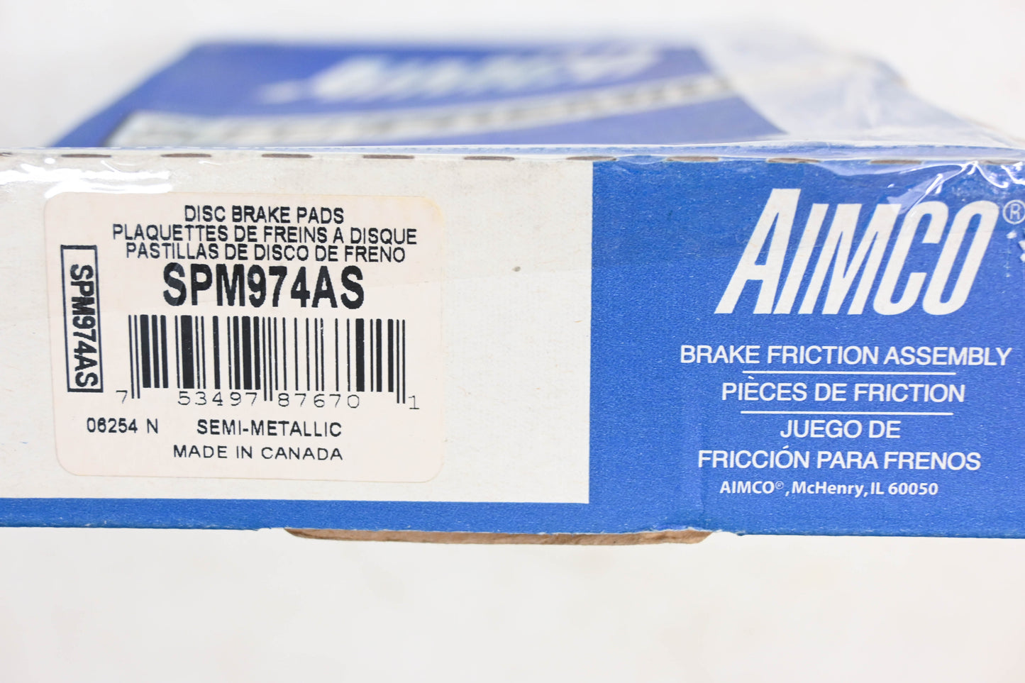 Aimco SPM974AS Semi Metallic Disc Brake Pad Kit NOS