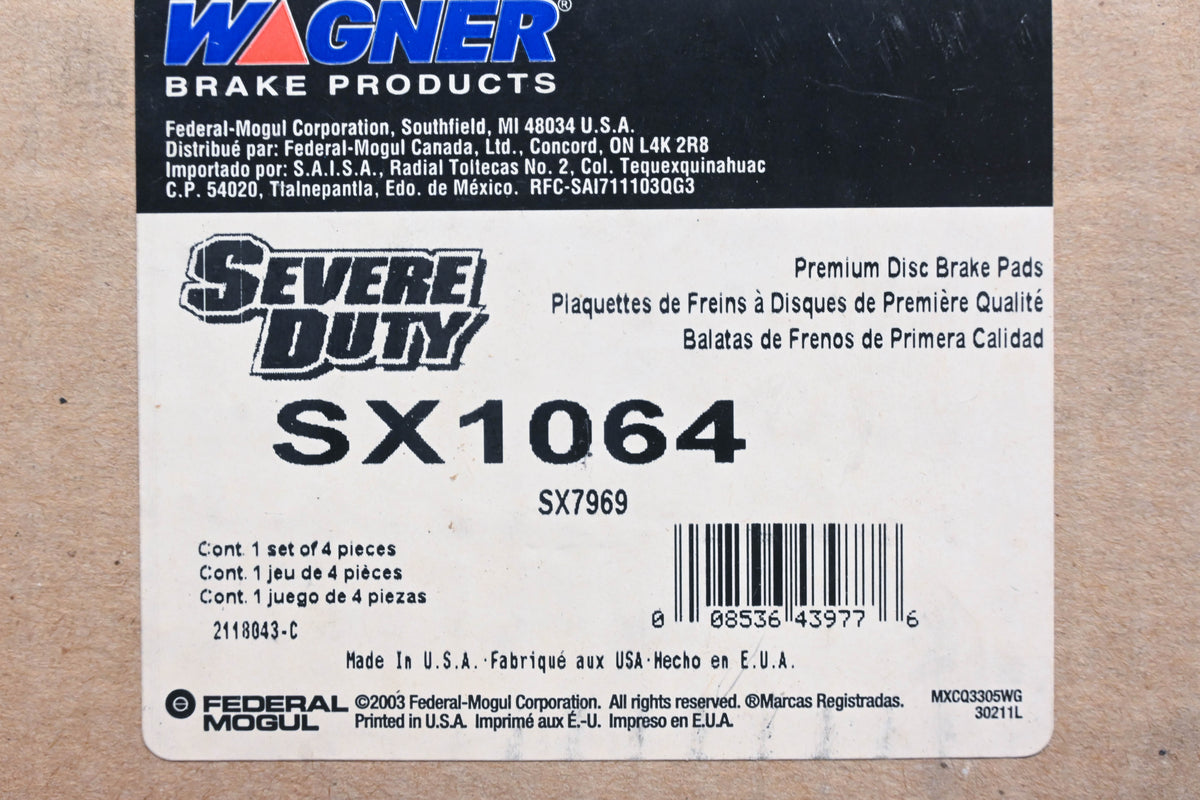 Wagner SX1064 Severe Duty Disc Brake Pad Kit NOS
