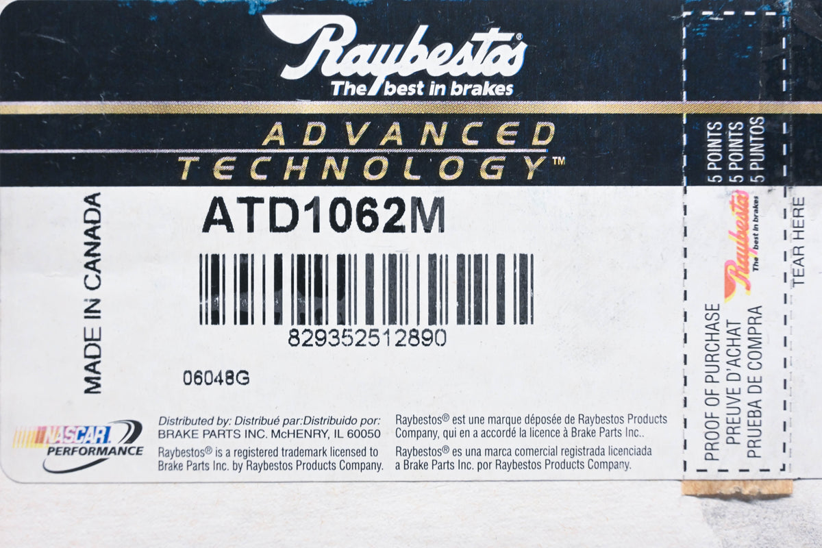Raybestos ATD1062M, 106.1062 Disc Brake Pad Kit NOS