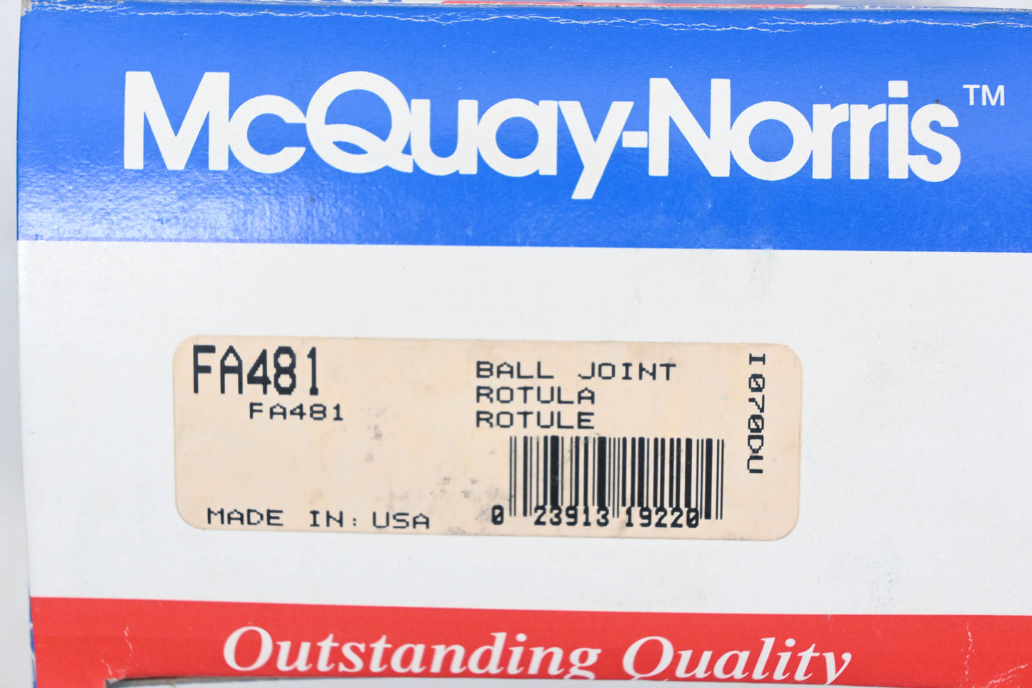 McQuay-Norris FA481 Ball Joint Kit NOS