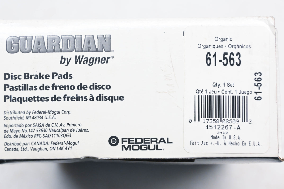 Wagner 61-563, PGD563C Guardian Disc Brake Shoe Kit NOS