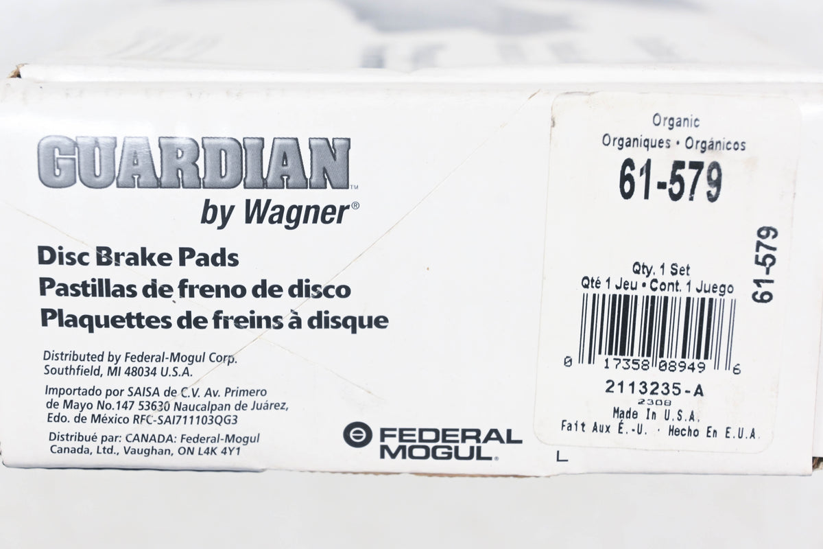 Wagner 61-579, EHT579H Guardian Disc Brake Shoe Kit NOS