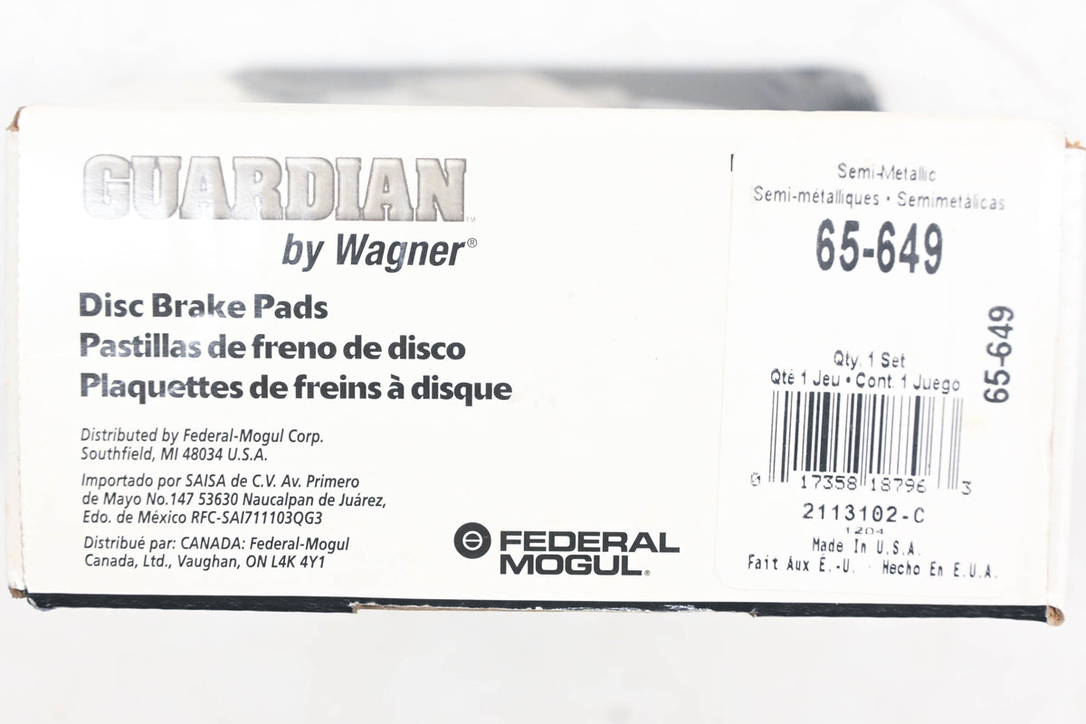 Wagner 65-649, SGD649M Guardian Disc Brake Pad Kit NOS