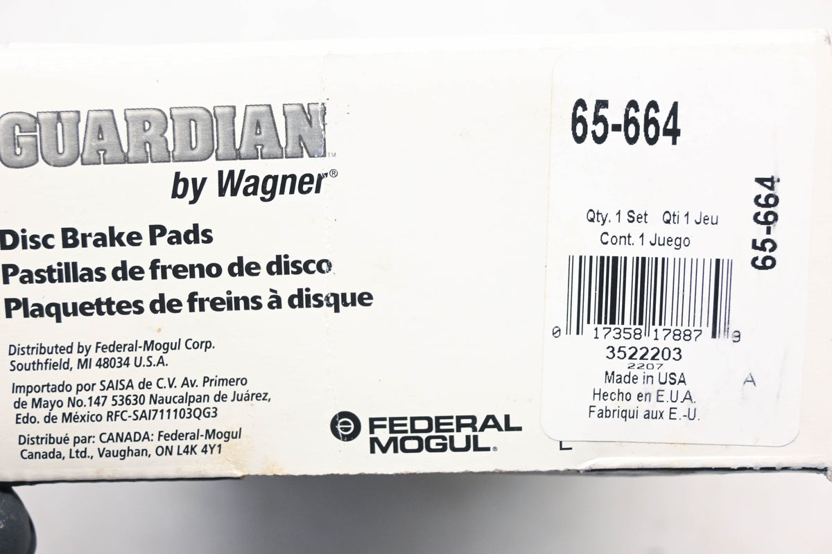Wagner 65-664 Guardian Disc Brake Pad Kit NOS