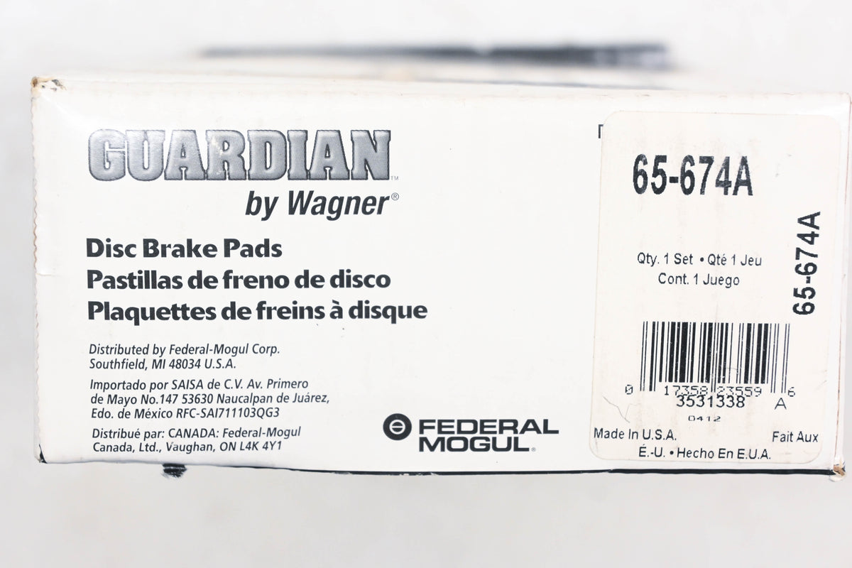 Wagner 65-674A Guardian Disc Brake Pad Kit NOS