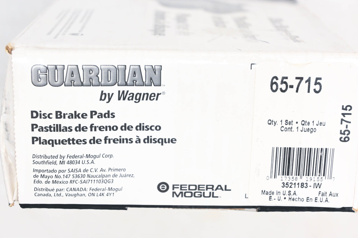 Wagner 65-715 Guardian Disc Brake Pad Kit NOS