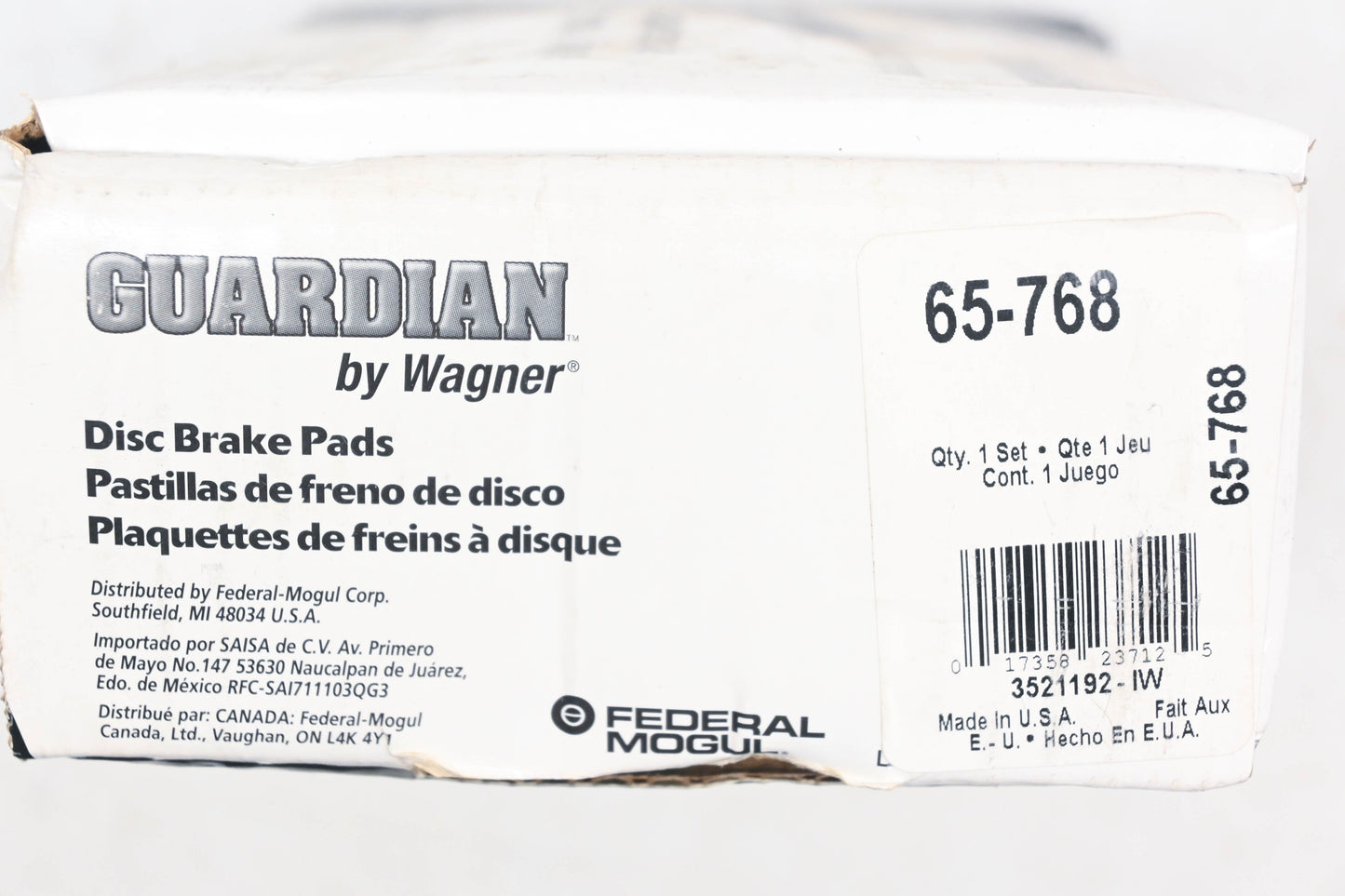Wagner 65-768, SGD768M Guardian Disc Brake Pad Kit NOS
