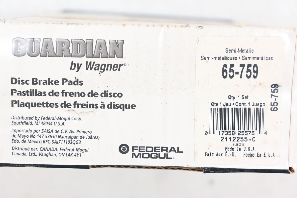 Wagner 65-759 Guardian Disc Brake Pad Kit NOS