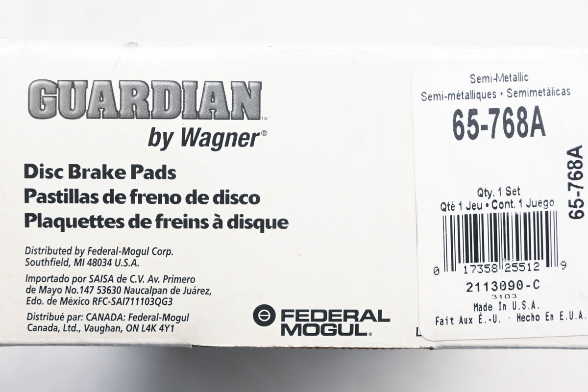 Wagner 65-768A, EHT768A Guardian Disc Brake Pad Kit NOS