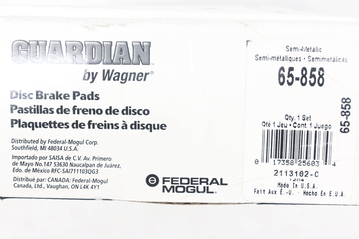 Wagner 65-858 Guardian Disc Brake Pad Kit NOS