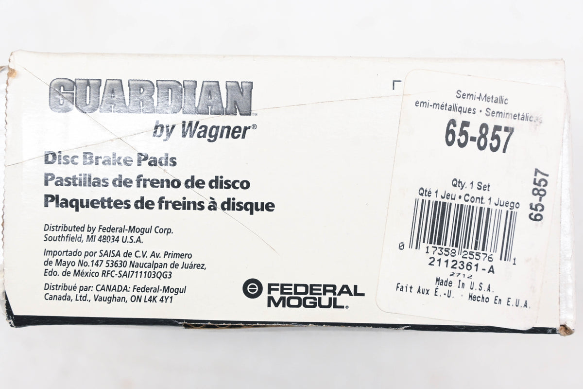Wagner 65-857 Guardian Disc Brake Pad Kit NOS
