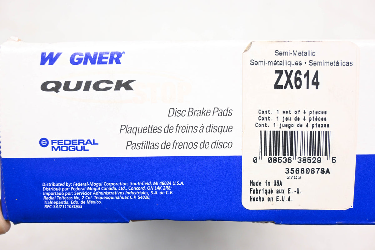 Wagner ZX614 Disc Brake Pad Kit NOS