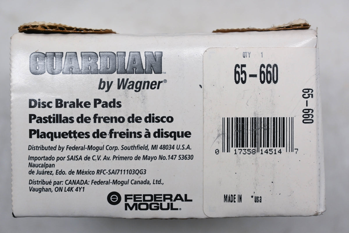 Wagner 65-660 Guardian Disc Brake Pad Kit NOS