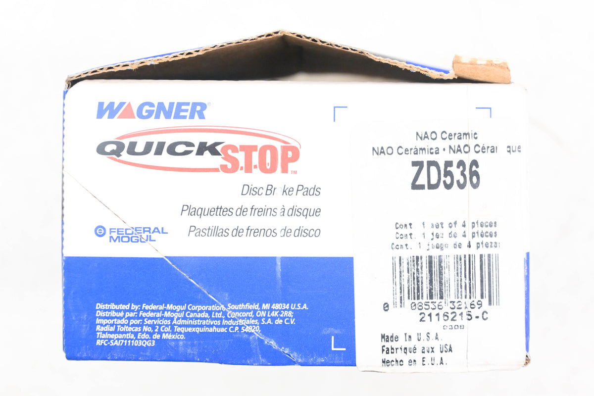 Wagner ZD536 Disc Brake Pad Kit NOS
