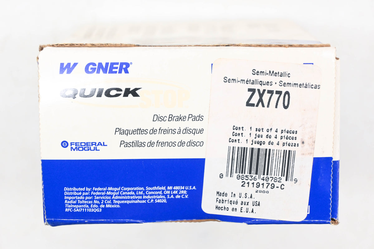 Wagner ZX770 Disc Brake Pad Kit NOS