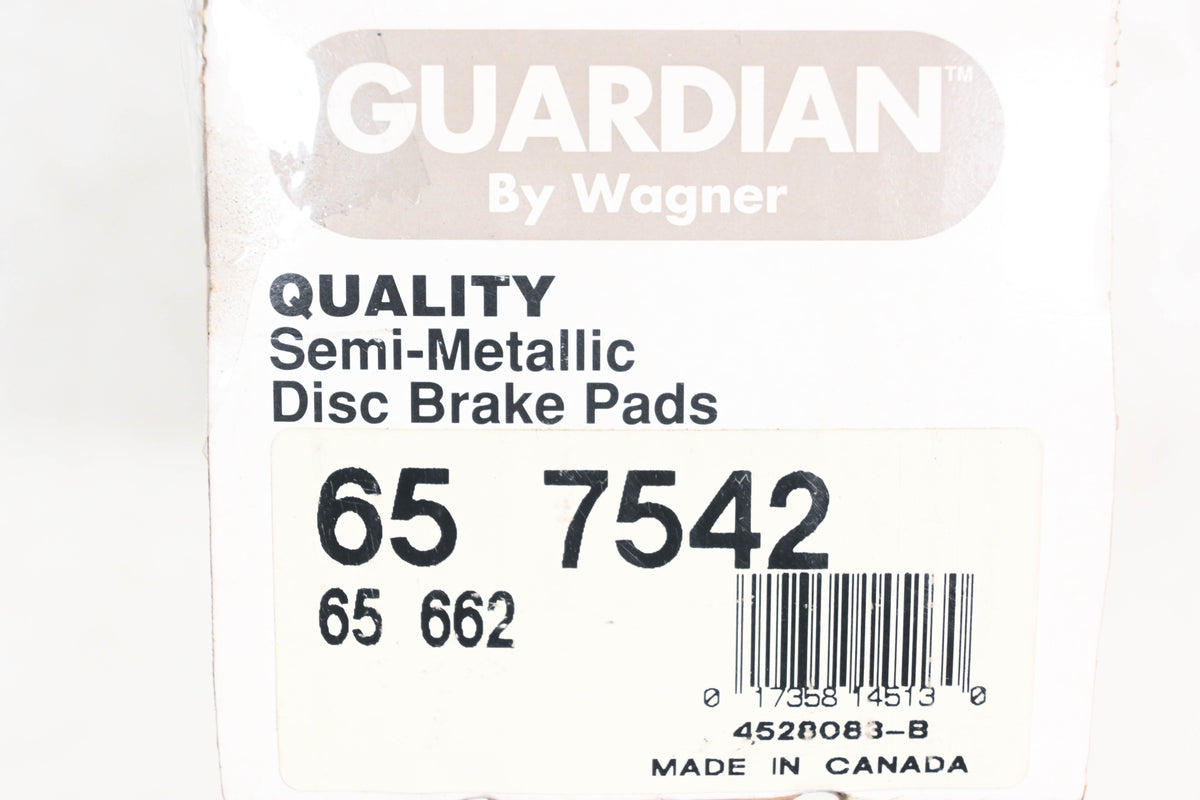 Wagner 65-7542, 65-662 Guardian Disc Brake Pad Kit NOS