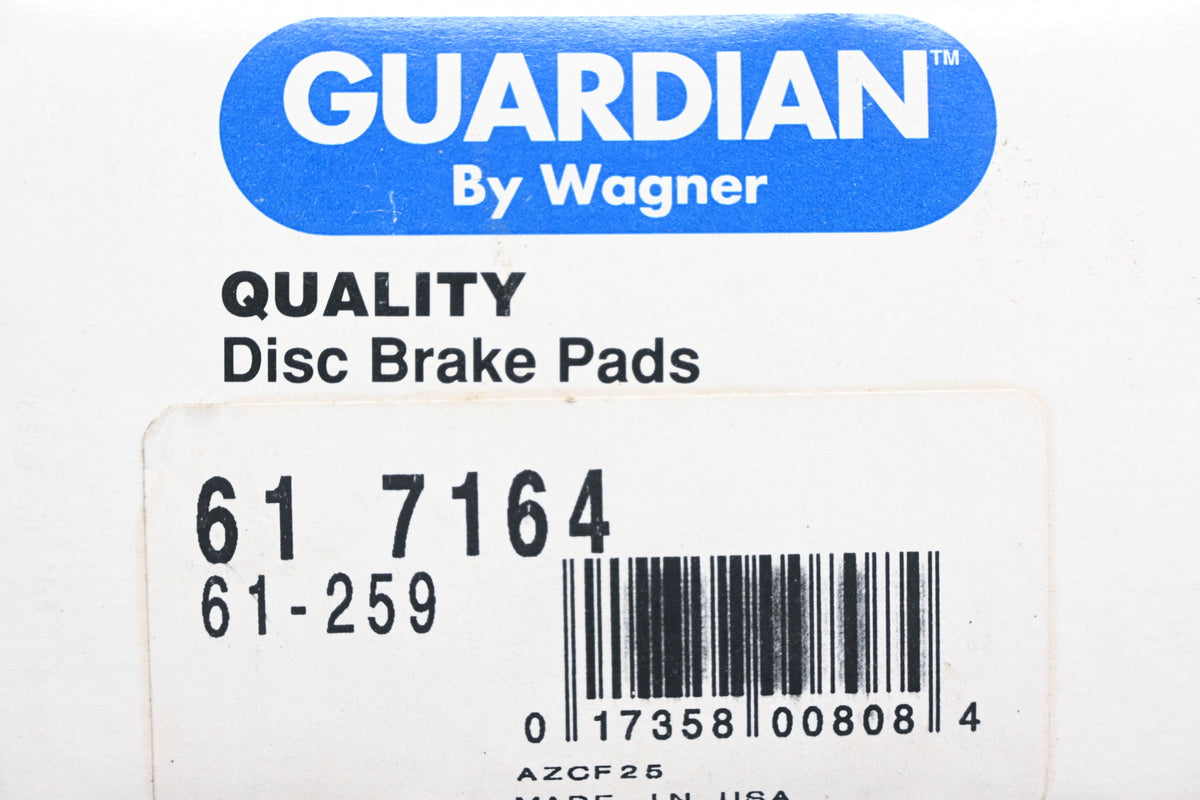 Wagner 61-7164, 61-259 Guardian Disc Brake Pad Kit NOS