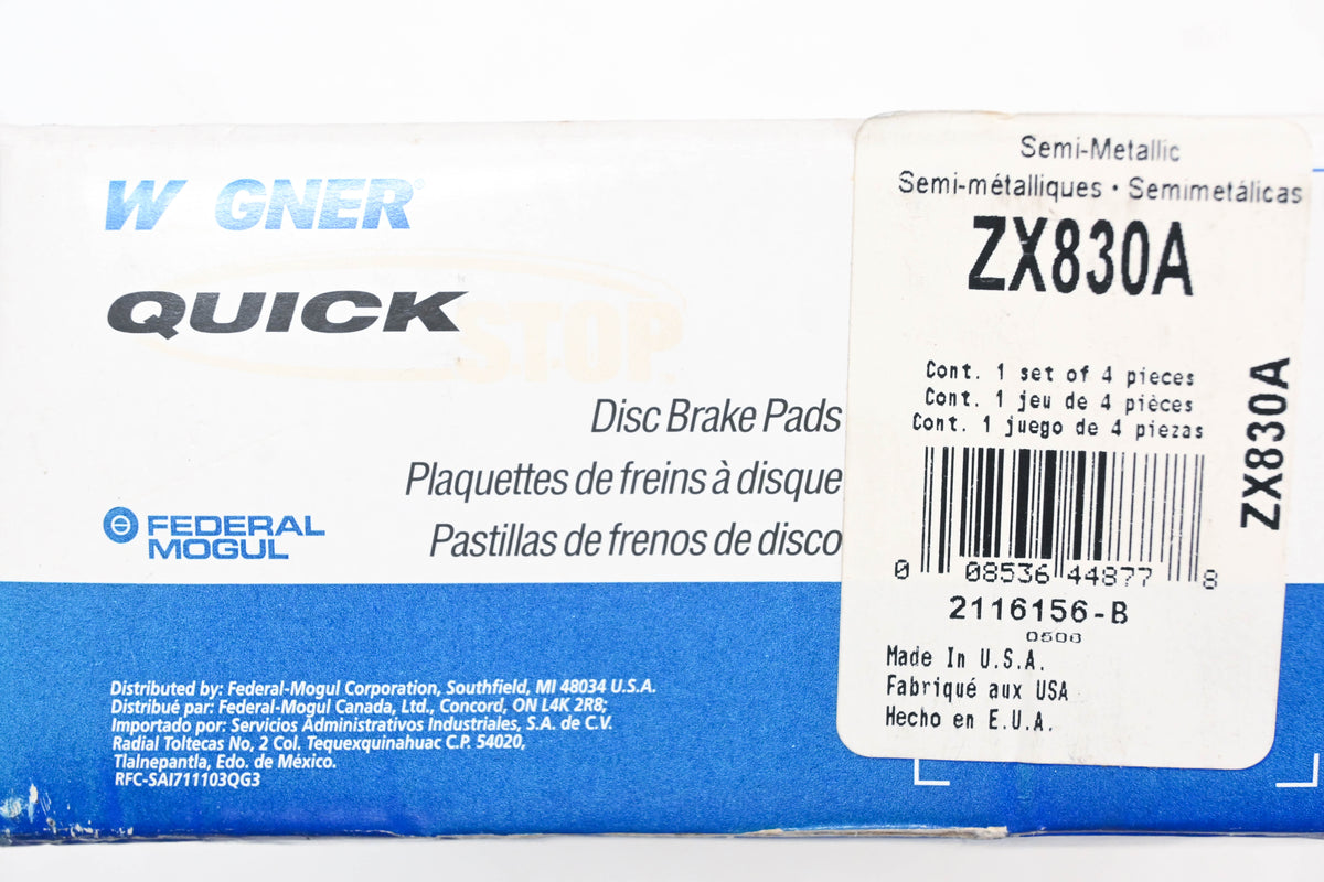 Wagner ZX830A Disc Brake Pad Kit NOS