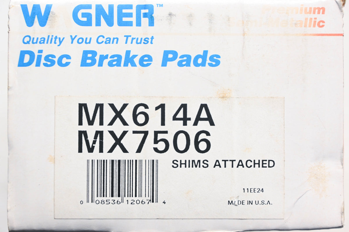 Wagner MX614A, MX7506 Disc Brake Pad Kit NOS