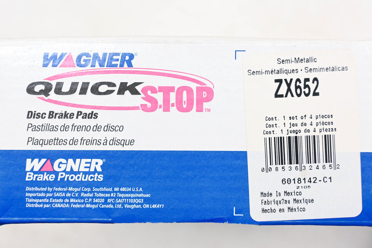 Wagner ZX652 Disc Brake Pad Kit NOS