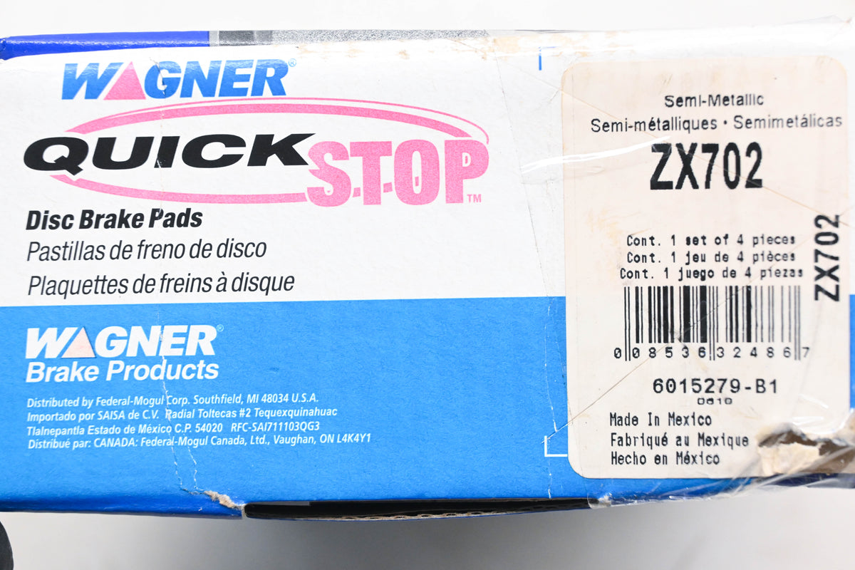 Wagner ZX702 Disc Brake Pad Kit NOS