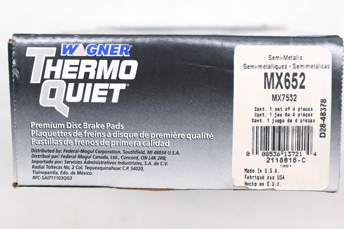 Wagner MX652, MX7532 Thermo Quiet Disc Brake Pad Kit NOS