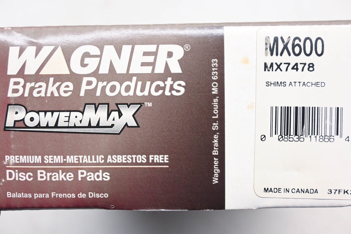 Wagner MX600, MX7478 PowerMax Disc Brake Pad Kit NOS