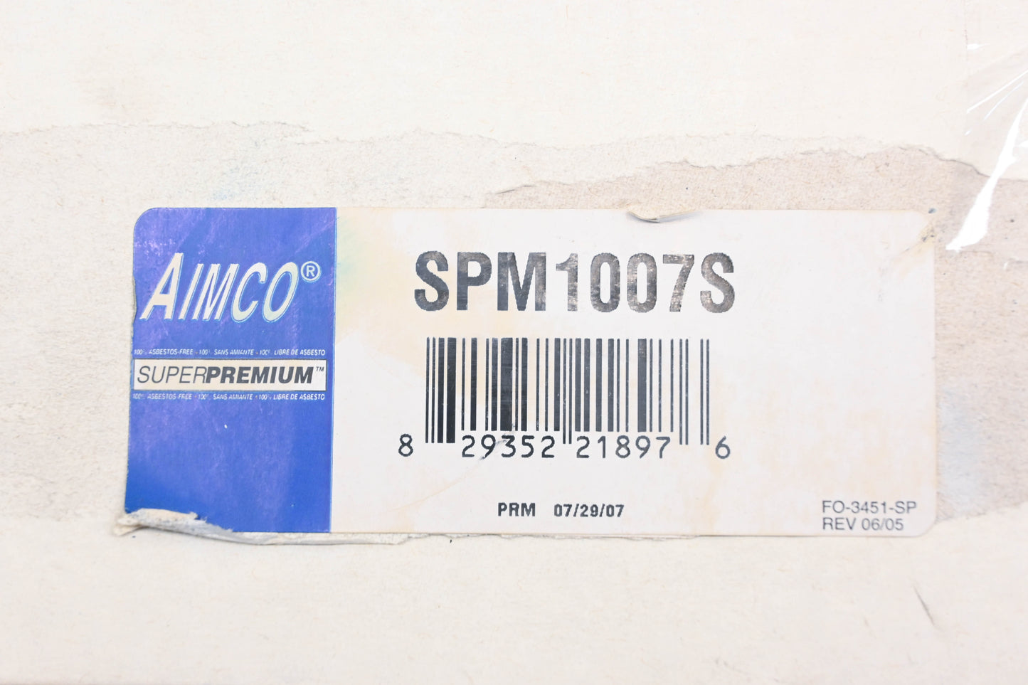 Aimco SPM1007S, PG-D1007M Raybestos Disc Brake Pad Kit NOS
