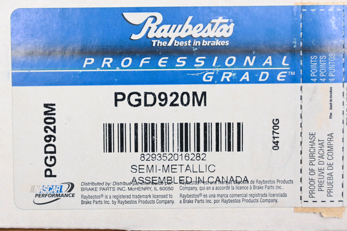 Raybestos PGD920M Disc Brake Pad Kit NOS