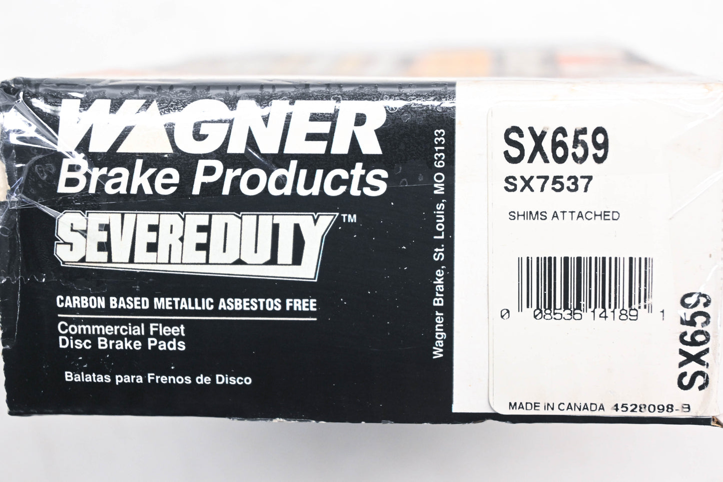 Wagner SX659, SX7537, SGD659M Severe Duty Disc Brake Pad Kit NOS