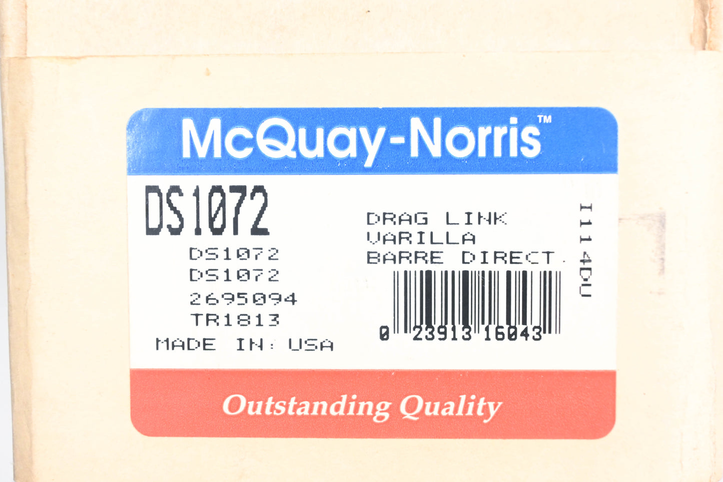 McQuay-Norris DS1072, 2695094, TR1813 Tie Rod End NOS