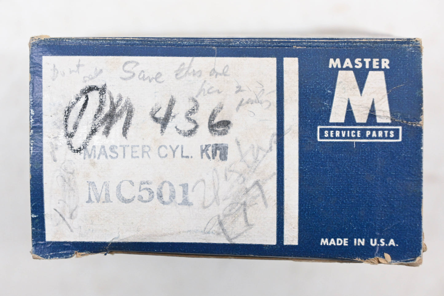 Master MC501, M436 Master Cylinder Repair Kit NOS