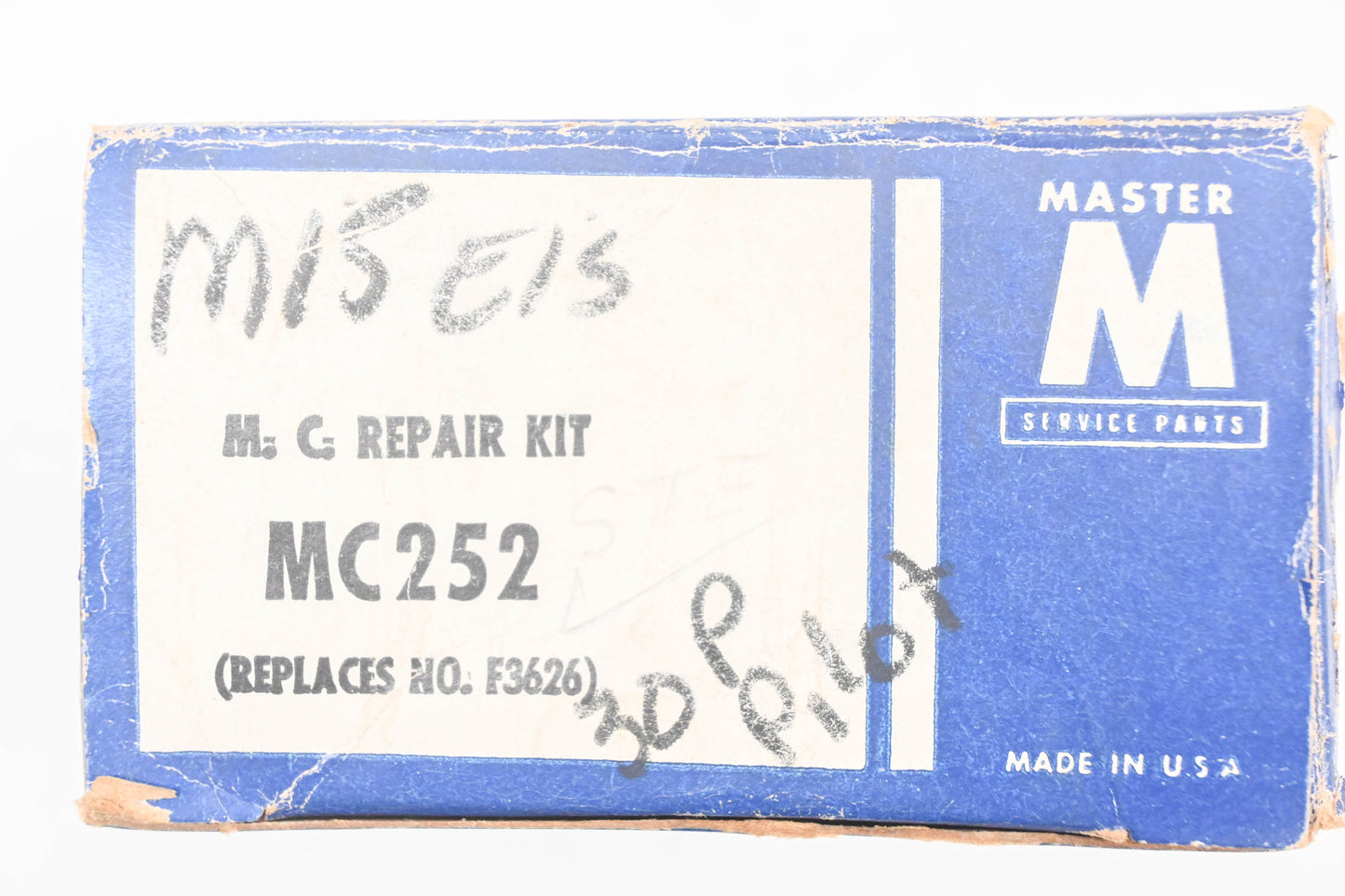 Master MC252, M15, F3626 Master Cylinder Repair Kit NOS