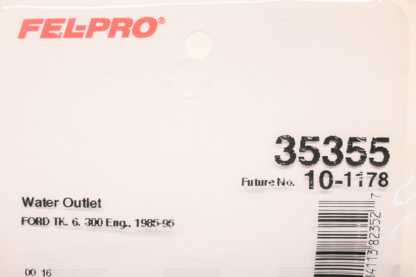 Fel-Pro 35355, 10-1178 Water Outlet Gaskets Qty 3 NOS