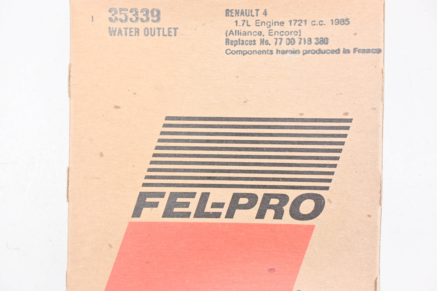 Fel-Pro 35339, 7700718380, 82338 Water Outlet Gasket NOS