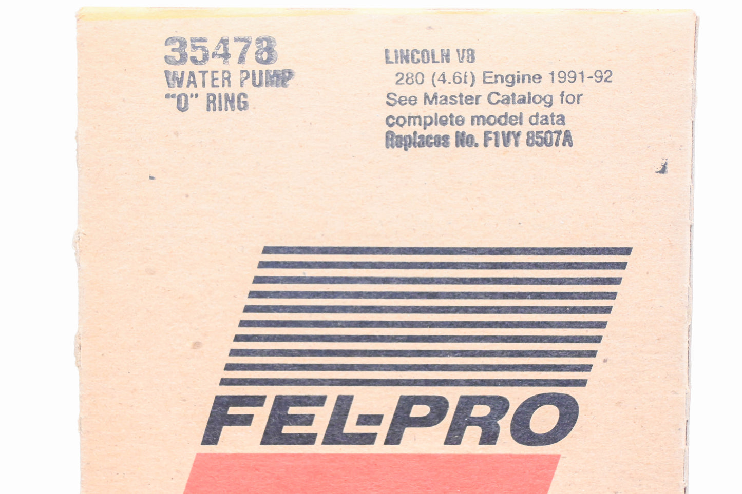 Fel-Pro 35478, F1VY-8507-A Water Pump O-Ring NOS