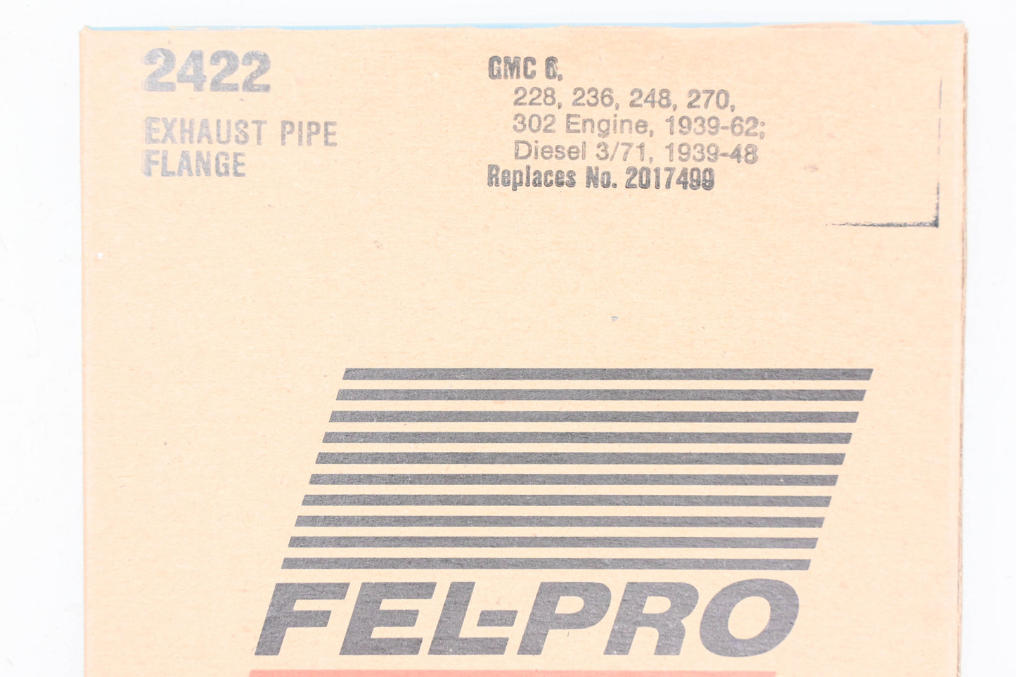 Fel-Pro 2422, 2017499 Exhaust Pipe Flange Gasket NOS