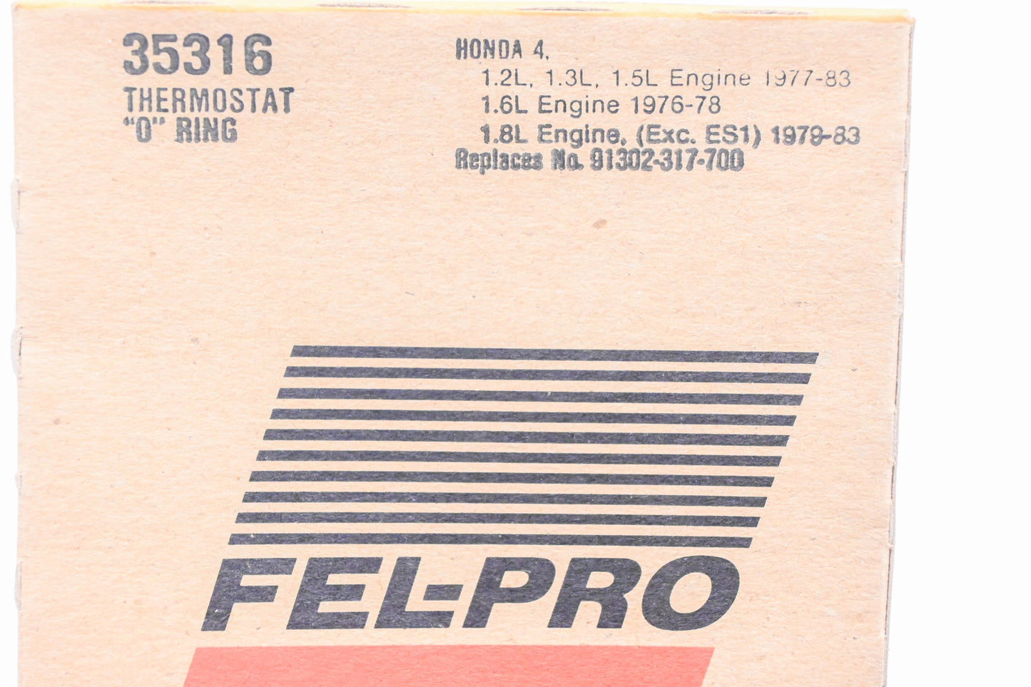 Fel-Pro 35316, 91302-317-700 Thermostat O-Rings Qty 2 NOS