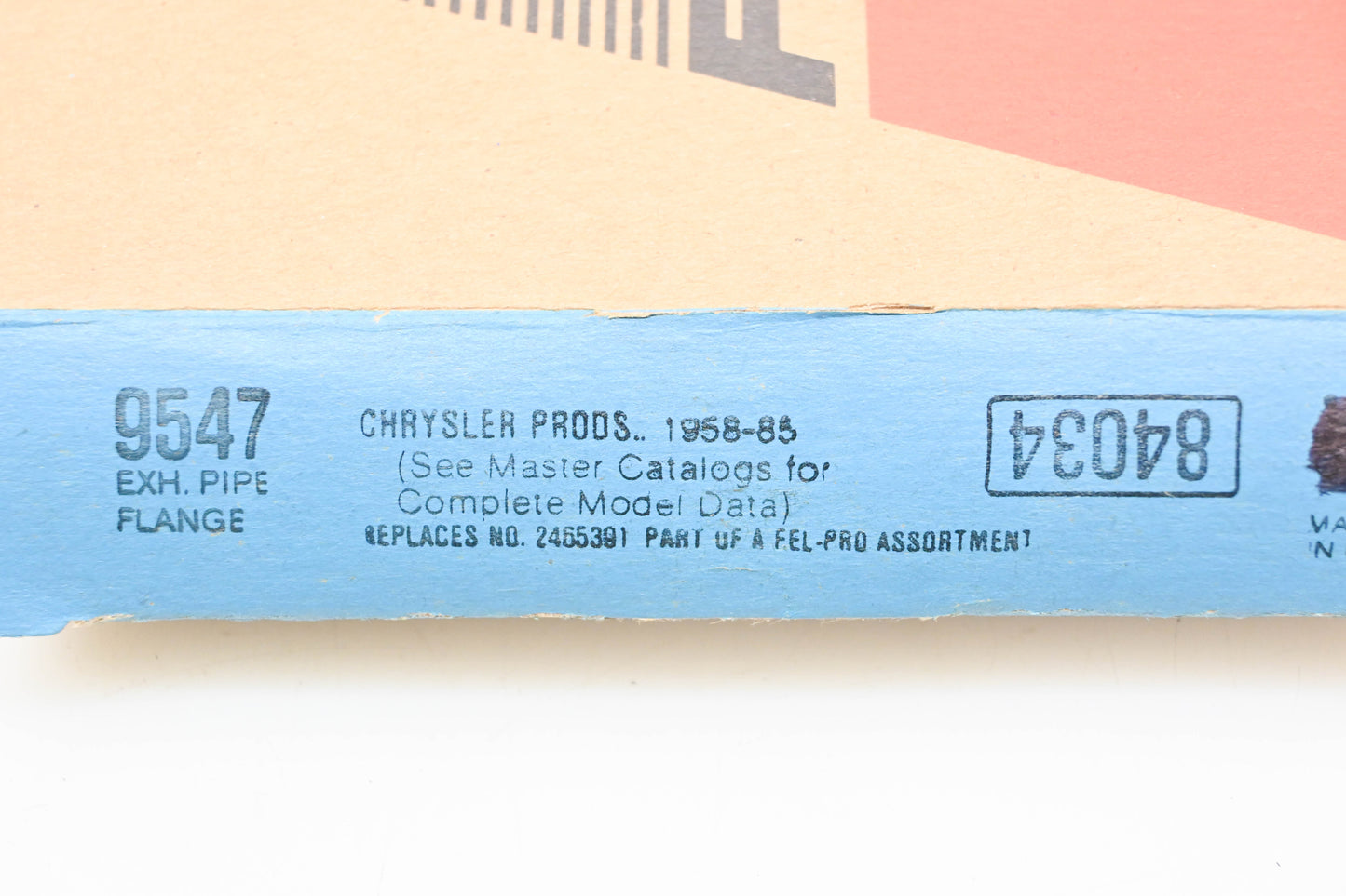 Fel-Pro 9547 Exhaust Pipe Flange Gaskets Qty 2 NOS