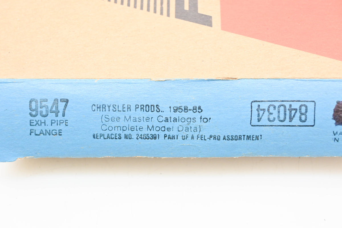 Fel-Pro 9547 Exhaust Pipe Flange Gaskets Qty 2 NOS