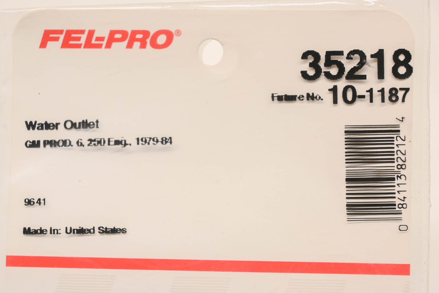 Fel-Pro 35218, 10-1187 Water Outlet Gaskets Qty 2 NOS
