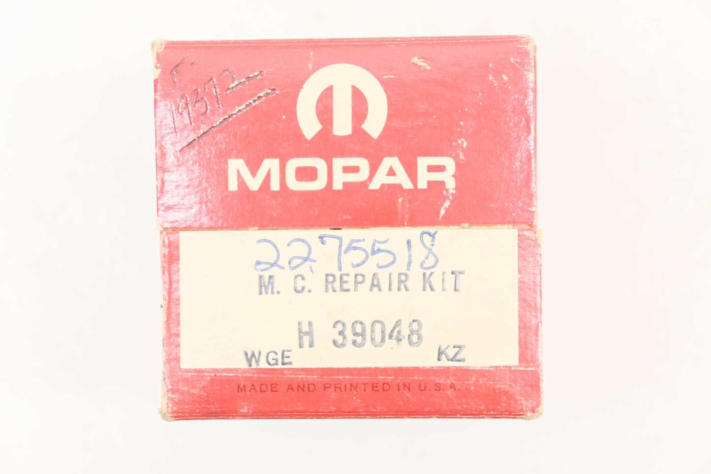 Mopar H39048, H-39048, 2275518 Master Cylinder Repair Kit NOS