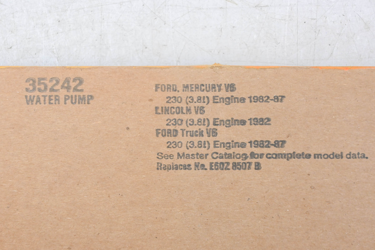 Fel-Pro 35242, E60Z-8507-B Water Pump Gasket NOS