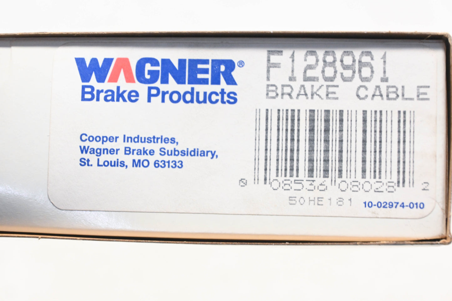 Wagner F128961, BC128961 Parking Brake Cable Assembly NOS