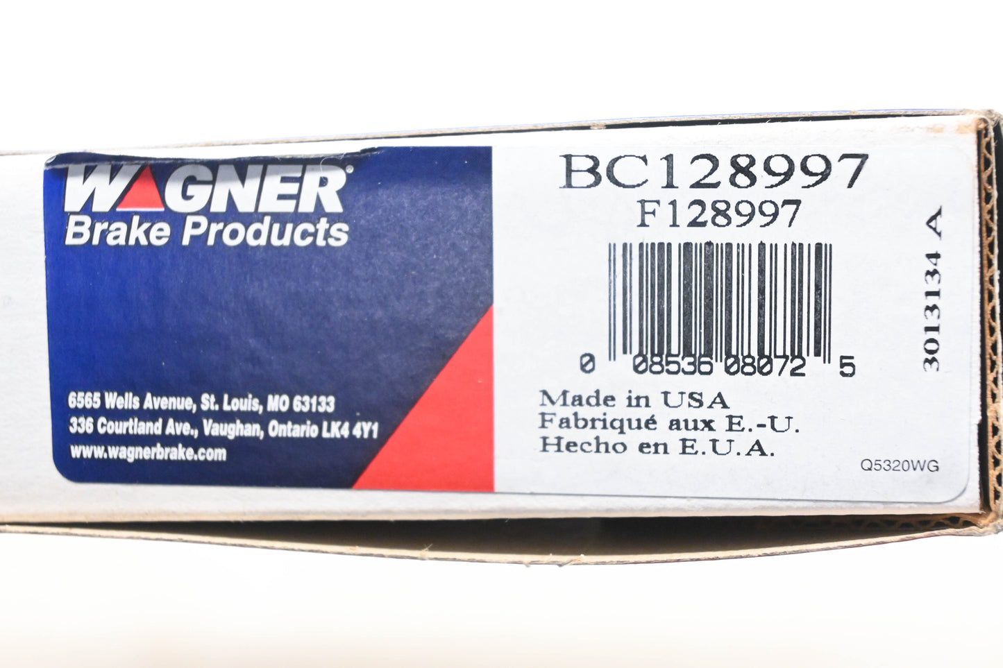Wagner F128997, BC128997, BC94171 Parking Brake Cable Assembly NOS