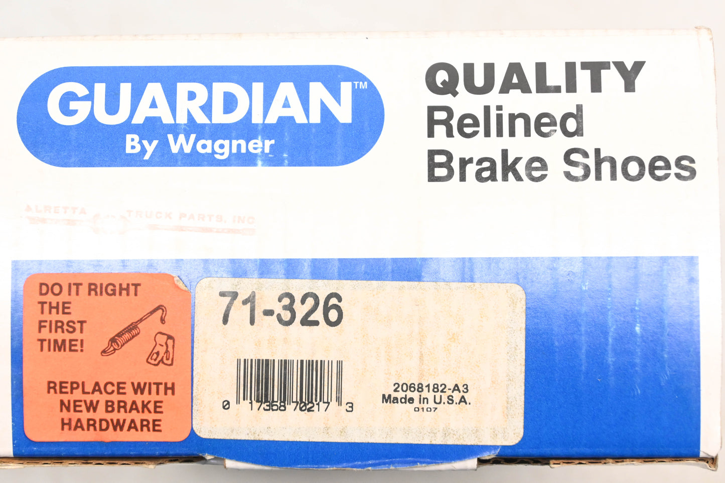 Wagner 71-326 Relined Brake Shoe Kit NOS